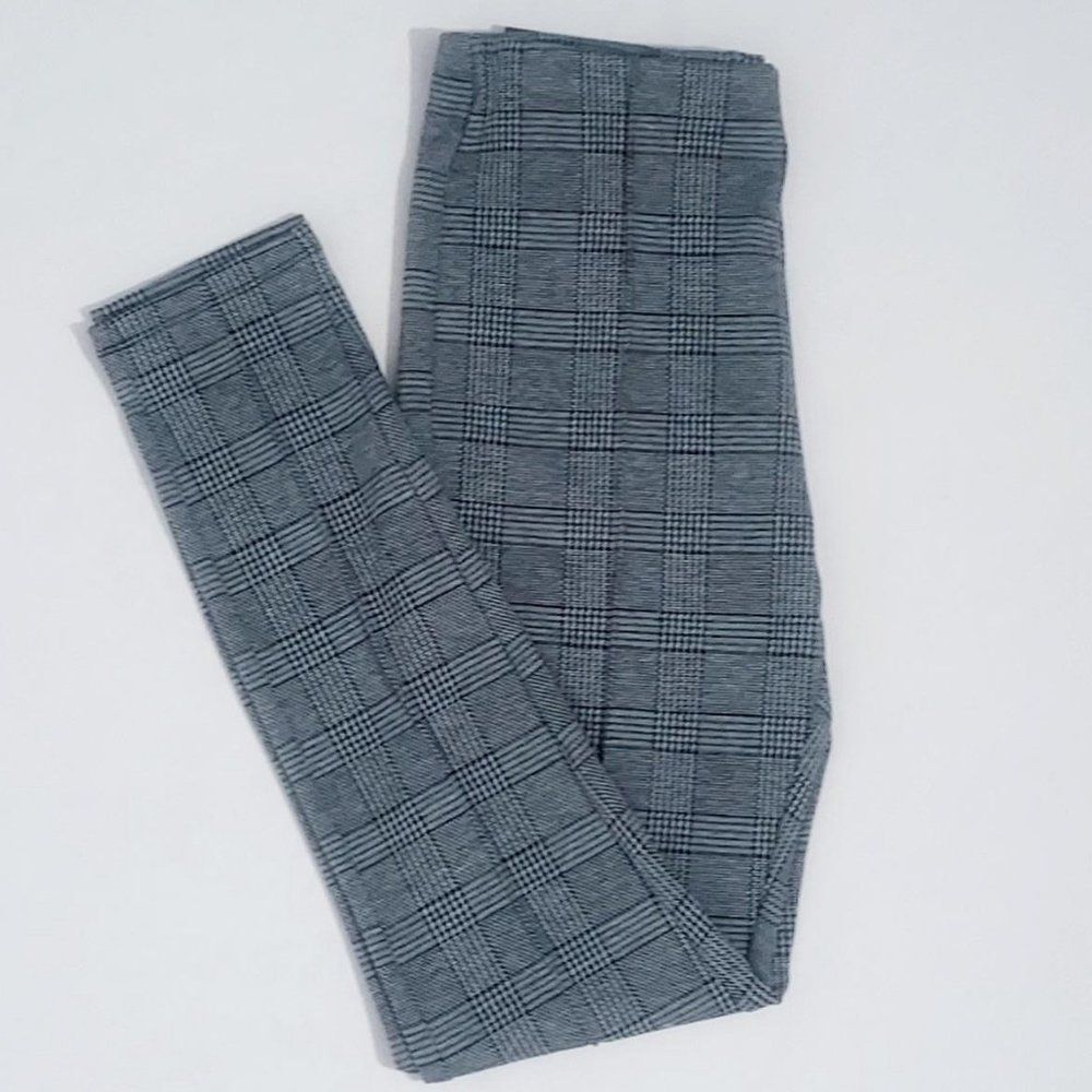 Tahari Women’s Grey Plaid Pull-On Skinny Dress Jeggings / Pants Size: Medium